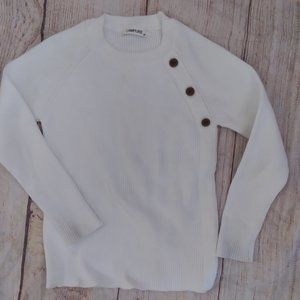 Campure white ribbed sweater size 5